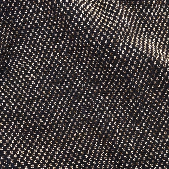 Main Strip Womens Dress Sz L Gold Metallic Asymmetrical Black Sparkle Dance - Picture 3 of 8